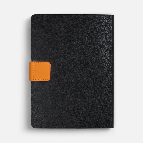 Ежедневник Boom, недатированный, черный с оранжевым
