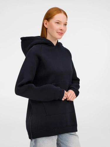 Худи унисекс оверсайз Easy Street, темно-синее