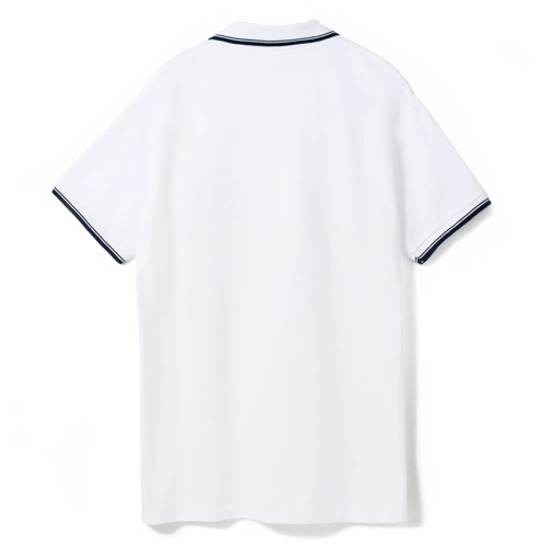 Рубашка поло мужская с контрастной отделкой Practice 270, белый/темно-синий