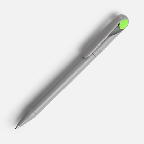 Ручка шариковая Prodir DS1 TMM Dot, серая с ярко-зеленым