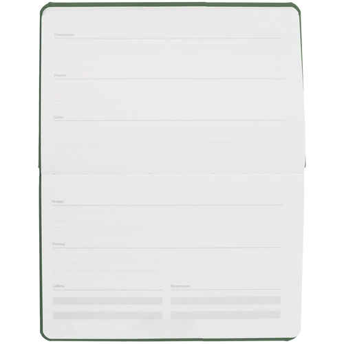 Еженедельник Urban, недатированный, зеленый