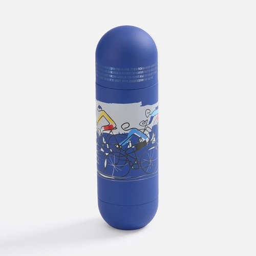 Термос Tubula Soft Touch, синий с нанесением