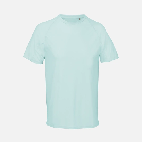 Футболка спортивная унисекс Vortex, зелено-голубая