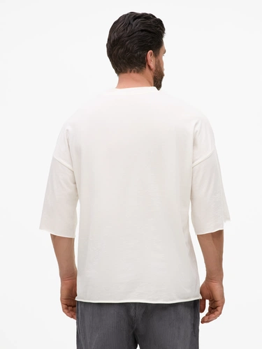 Футболка унисекс оверсайз T1, молочно-белая