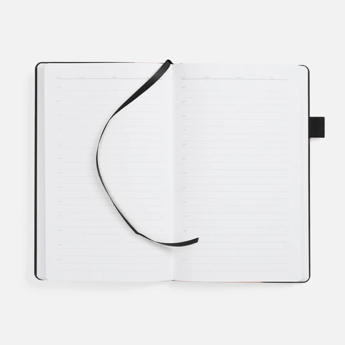Ежедневник White Shall, недатированный, бело-черный
