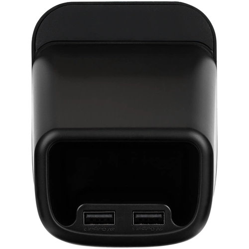 Настольный органайзер с зарядкой, лампой, вентилятором и подсветкой логотипа powerTower, черный