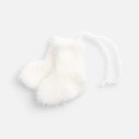 Подвеска на елку «Вьюжка», носочки, белая