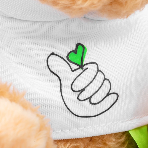 Мягкая игрушка «Мишка Cuddleton» в белом худи с нанесением и кастомизацией