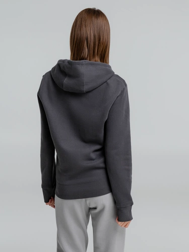 Толстовка на молнии с капюшоном унисекс King, темно-серая