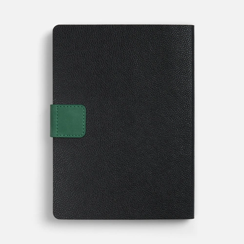Ежедневник Boom, недатированный, черный с зеленым