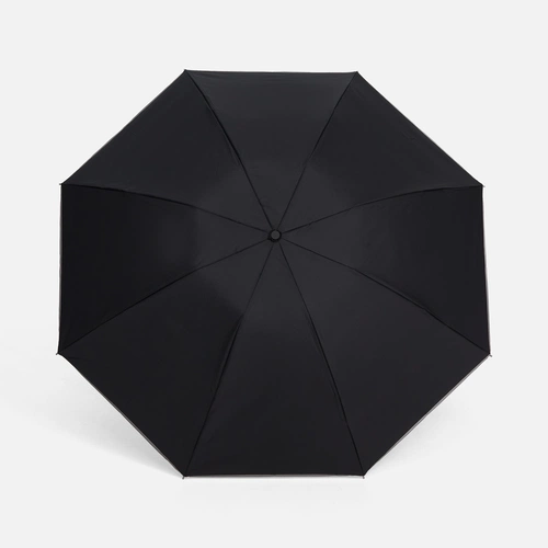 Зонт наоборот складной Futurum со светоотражающим кантом, черный