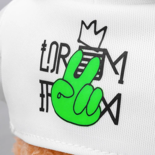 Мягкая игрушка «Мишка Cuddleton» в белом худи с нанесением и кастомизацией