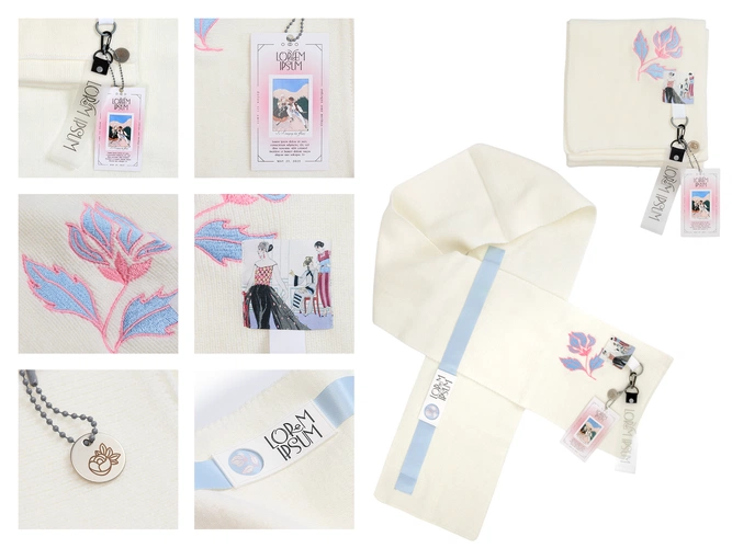 Сет Urban Flow, бело-голубой с нанесением и кастомизацией