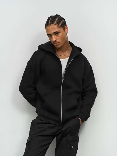 Толстовка унисекс на молнии Jelo, серый меланж