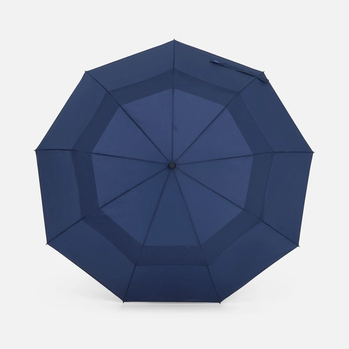 Складной зонт Dome Double с двойным куполом, темно-синий