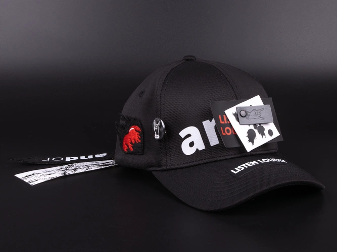 Бейсболка Harris, черная с нанесением и кастомизацией