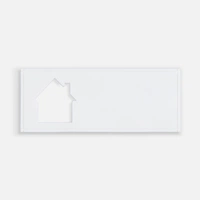 Лейбл из ПВХ с вырубкой «Дом», белый