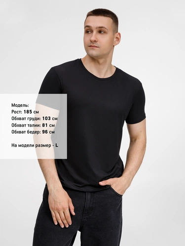 Футболка унисекс Senti, черная