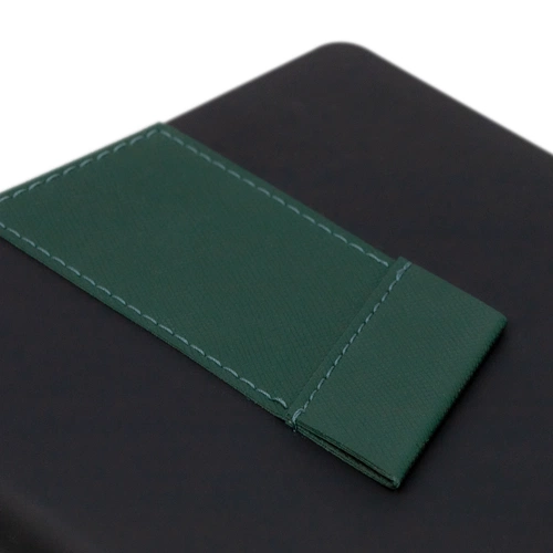 Ежедневник Bookmark, недатированный, черный с зеленым
