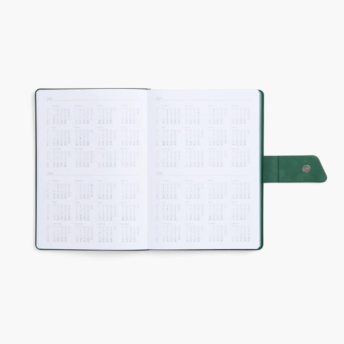 Ежедневник Boom, недатированный, черный с зеленым