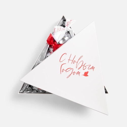 Подарочный сет новогодних шаров Finery Gloss с тампопечатью