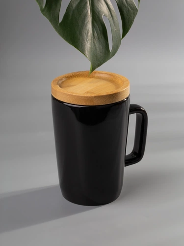 Кружка Vierra с крышкой-костером, черная