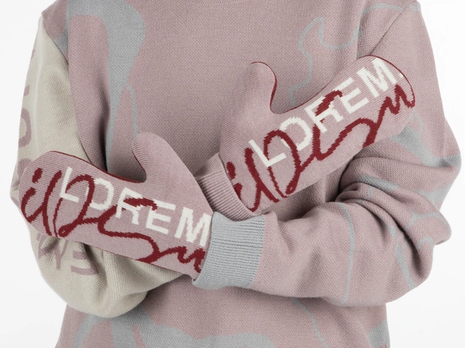 Варежки на заказ Mani, полушерсть