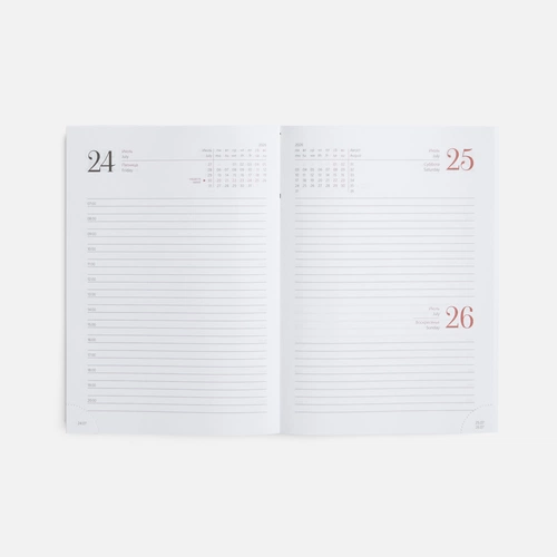 Ежедневник New Nebraska, датированный, красный