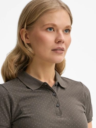 Рубашка поло женская Brandy Women, темно-серая с белым