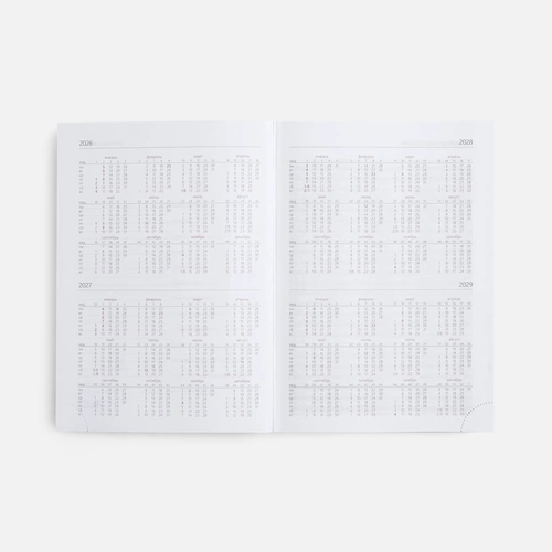 Ежедневник New Nebraska, датированный, красный