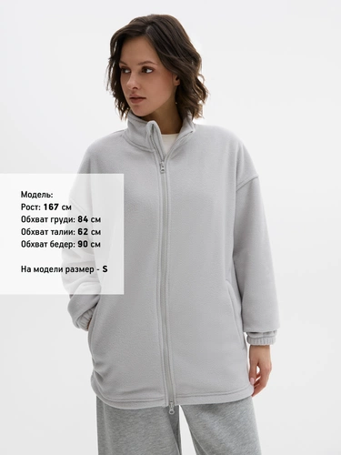 Куртка флисовая унисекс Nebo, светло-серая