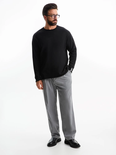 Лонгслив унисекс Siluetti Fuori, черный