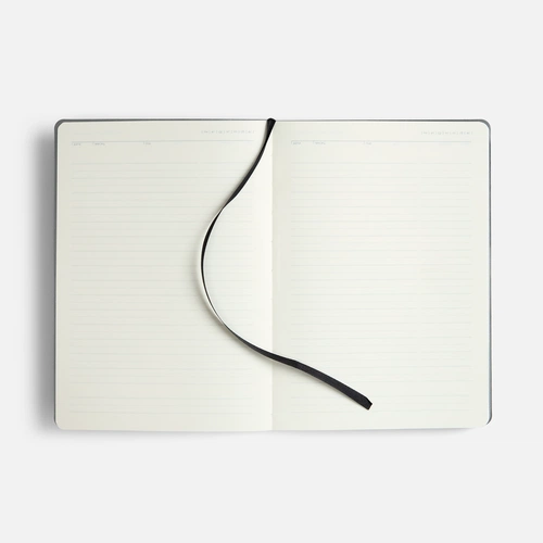 Ежедневник Doppio, недатированный, черный с серым