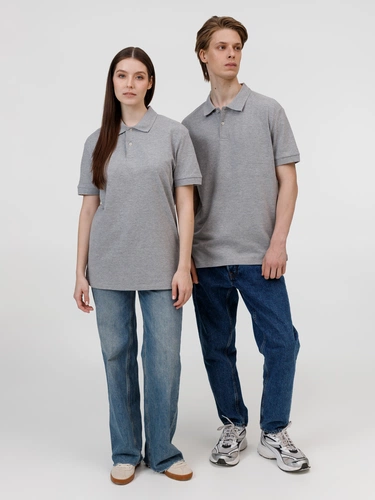 Рубашка поло унисекс Pacific, серый меланж