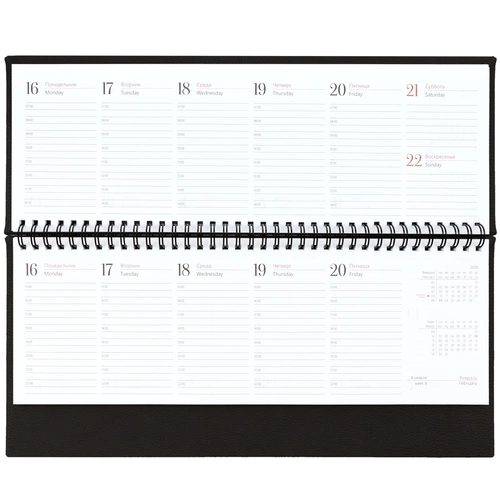 Планинг Sagrin, датированный, черный