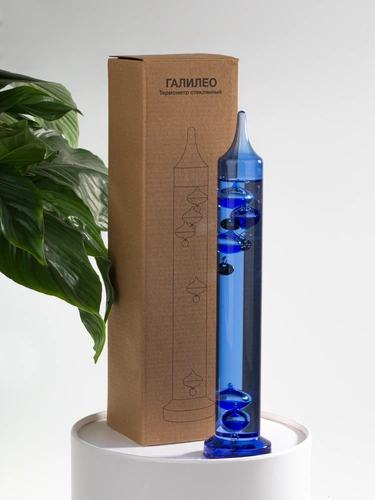 Термометр стеклянный «Галилео», голубой