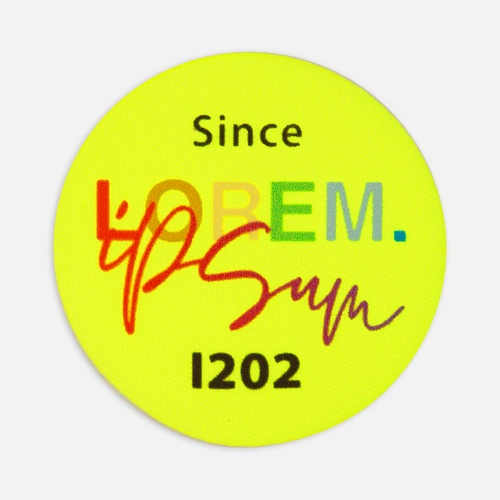 Наклейка тканевая Lunga Round, M, желтый неон