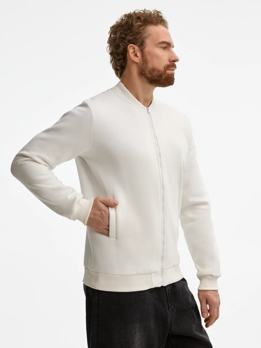 Бомбер унисекс Estado, молочно-белый