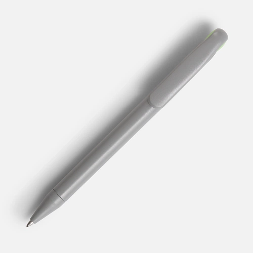Ручка шариковая Prodir DS1 TMM Dot, серая с ярко-зеленым
