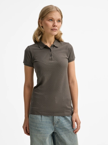 Рубашка поло женская Brandy Women, темно-серая с белым