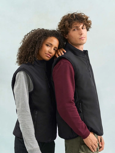 Жилет софтшелл унисекс Falcon BW, черный