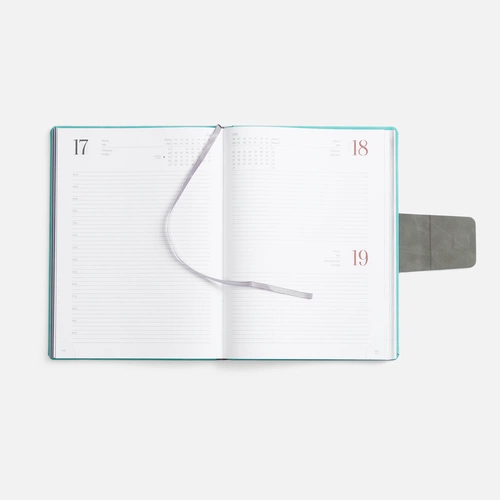 Ежедневник Grande Strap на заказ, датированный, бирюзовый