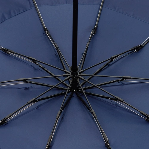 Зонт обратного сложения twoGether с двойным куполом, темно-синий