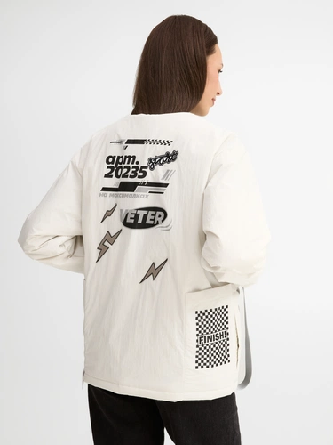 Куртка унисекс Veter, молочно-белая с нанесением и кастомизацией