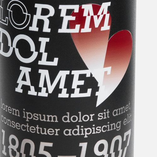 Термостакан Bau с ситечком, черный с нанесением