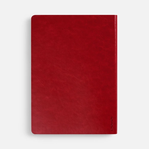 Ежедневник Nebraska Flex, недатированный, красный с серебристым