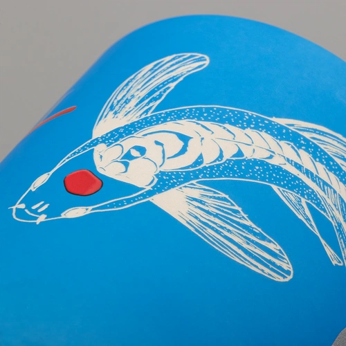 Кружка Colorido, синий неон с круговой гравировкой и деколью