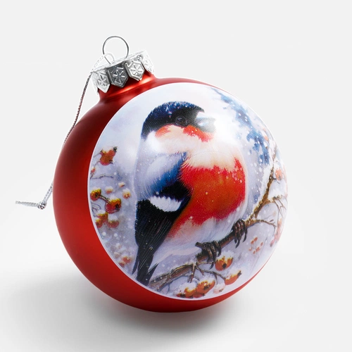 Елочный шар Finery Matt, 10 см, матовый красный