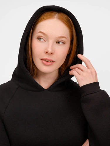 Худи унисекс оверсайз Easy Street, черное