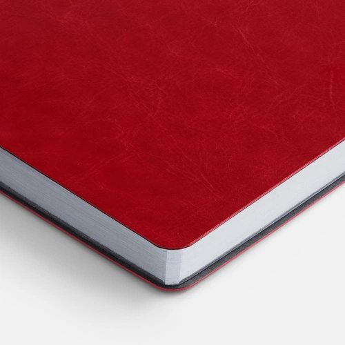 Ежедневник Nebraska Flex, недатированный, красный с серебристым